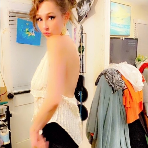 Chic Cream Halter Top - Picture 6 of 16